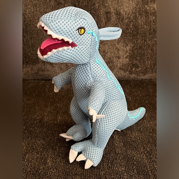 Jurassic World Blue T-Rex Dinosaur Mesh Plush Toy 10 in. - Picture 3 of 8
